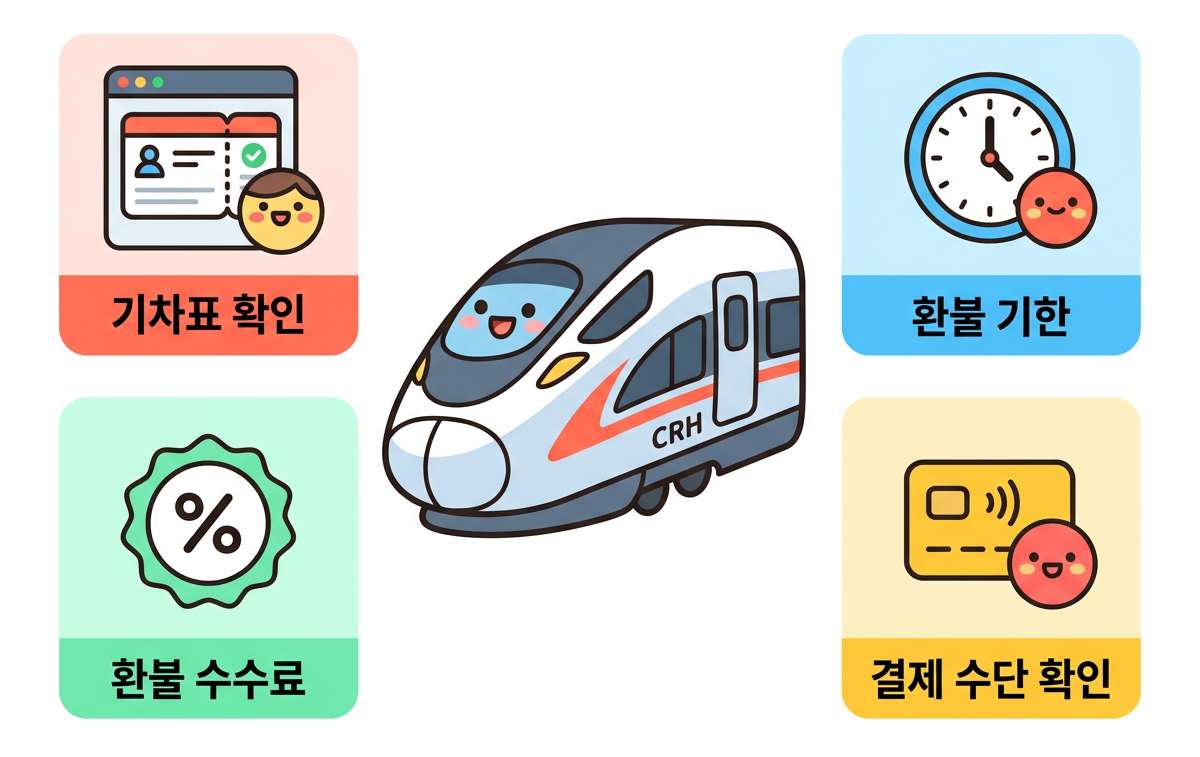중국 고속철도 환불 확인 사항
