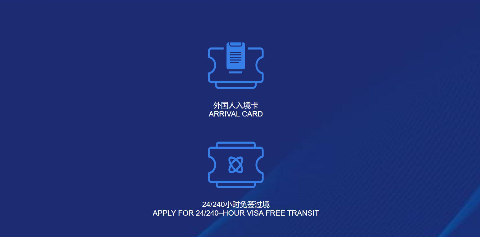 China arrival card online