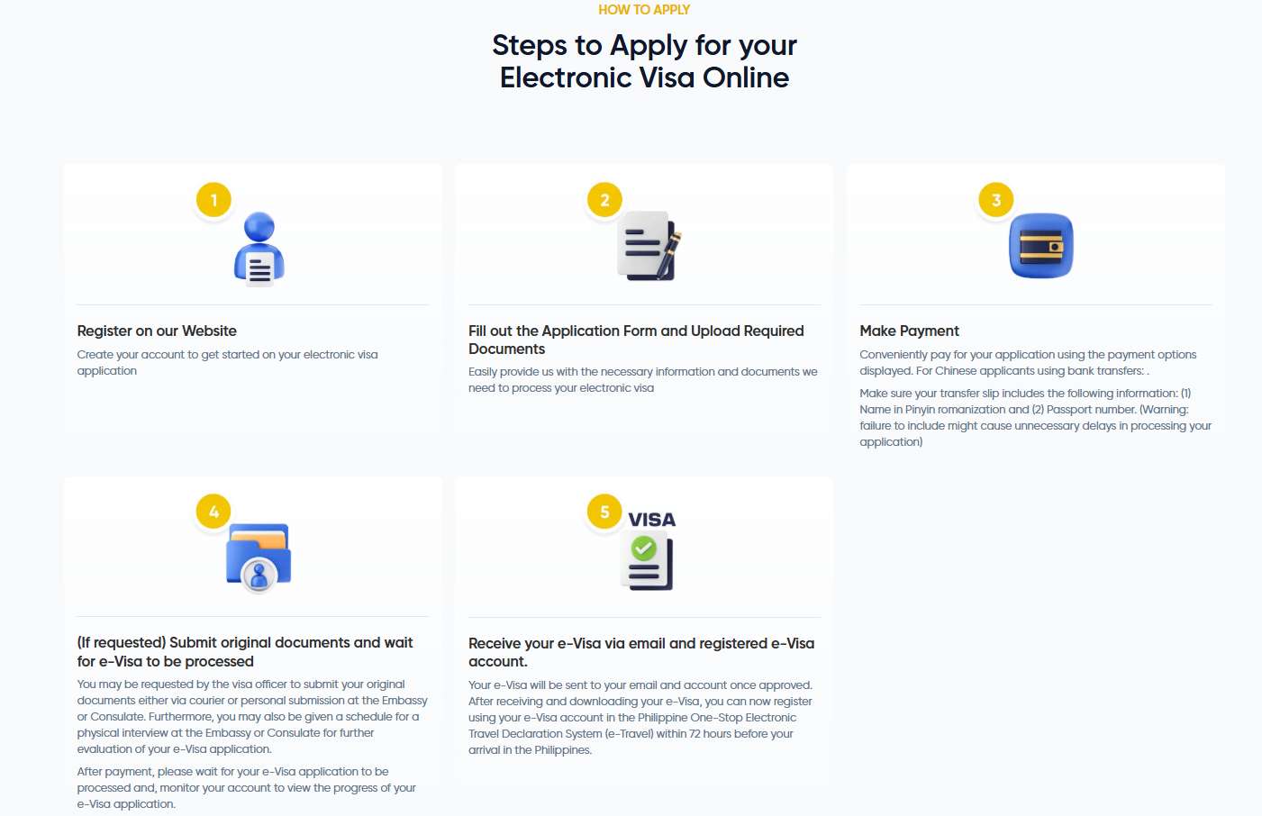 How to apply philippines visa step 2