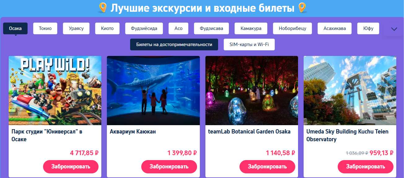 Исследуйте Японию с выгодой