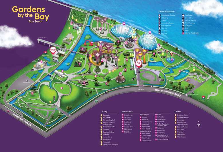 Gardens by the Bay Map
