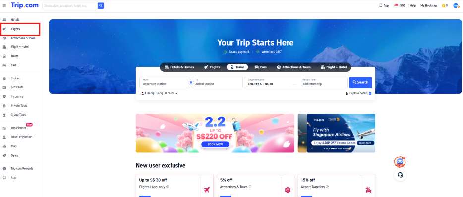 Trip.com Map View Desktop