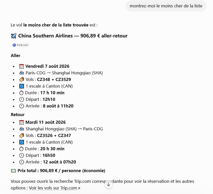 vols paris a shanghai honqiao