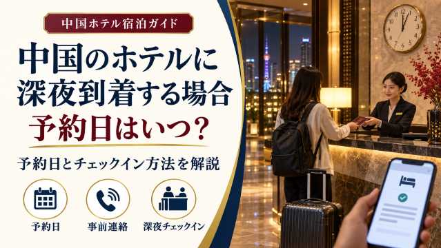 中国のホテルに深夜到着する場合｜予約日とチェックイン方法