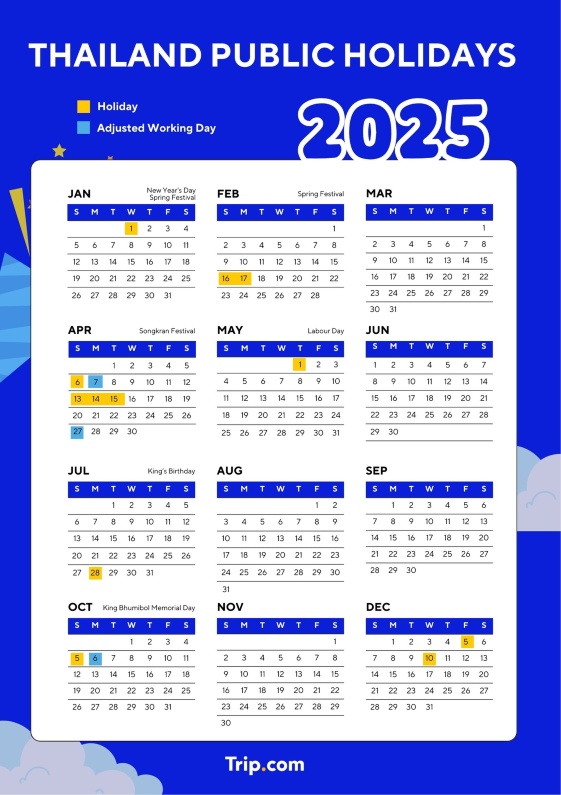 Thailand Public Holiday 2025 Guide | Trip.com