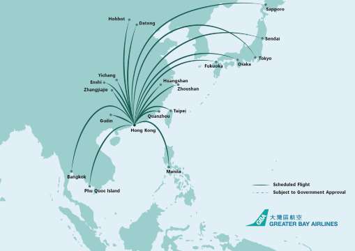 Greater Bay Airlines | route map