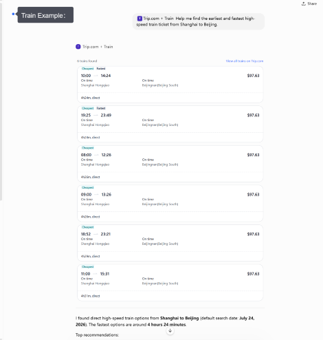 Help me find the earliest and fastest high-speed train ticket from Shanghai to Beijing! screenshot