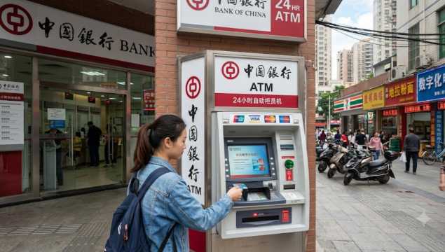 Use the ATM in China for cash withdrawls