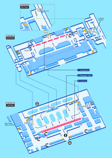 Taoyuan Airport - Layout Map & Terminals