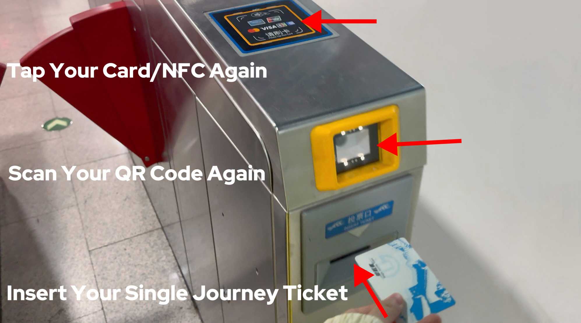 Beijing Metro Ticket Validation Steps