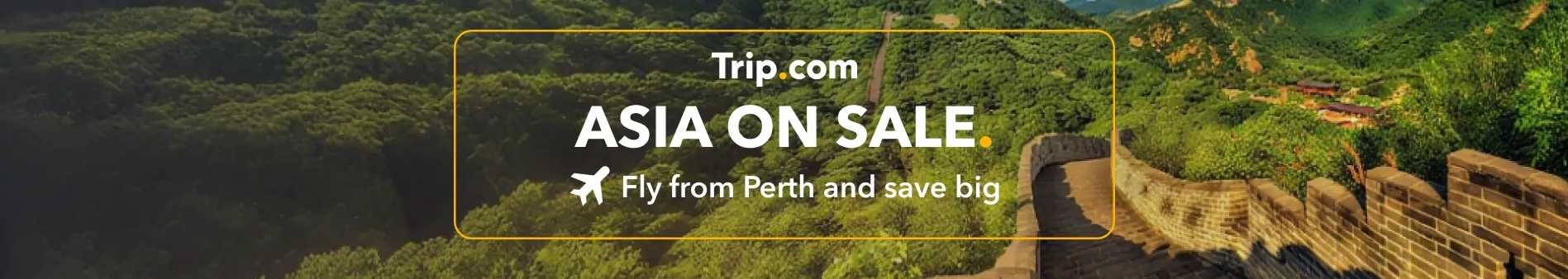 Trip.com Promo Code Australia: Trip.com Asia Sale: Fly from Perth, Save Up to $100 on Flights