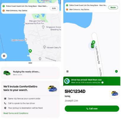 Pin Location in Gojek SG