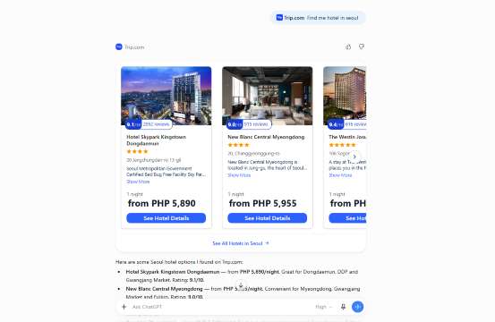 Trip.com: Travel planning inside ChatGPT