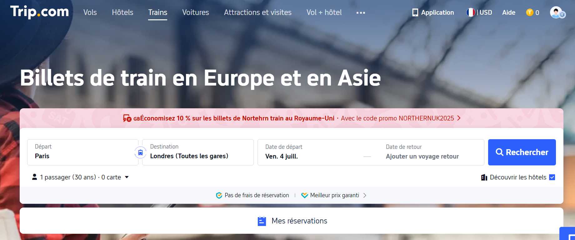 Comment réserver des billets de train au Royaume-Uni