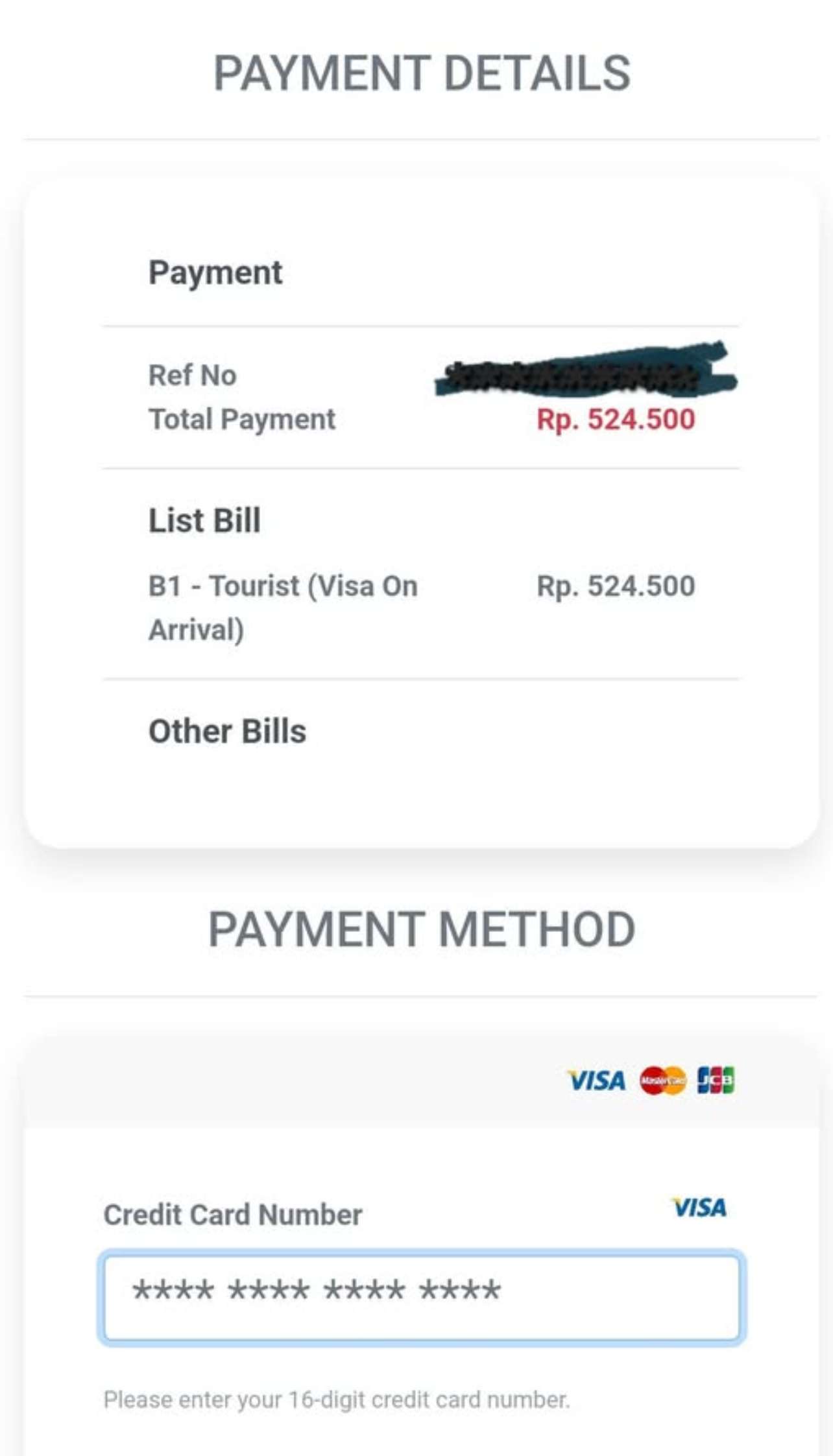 eVisa Receipt