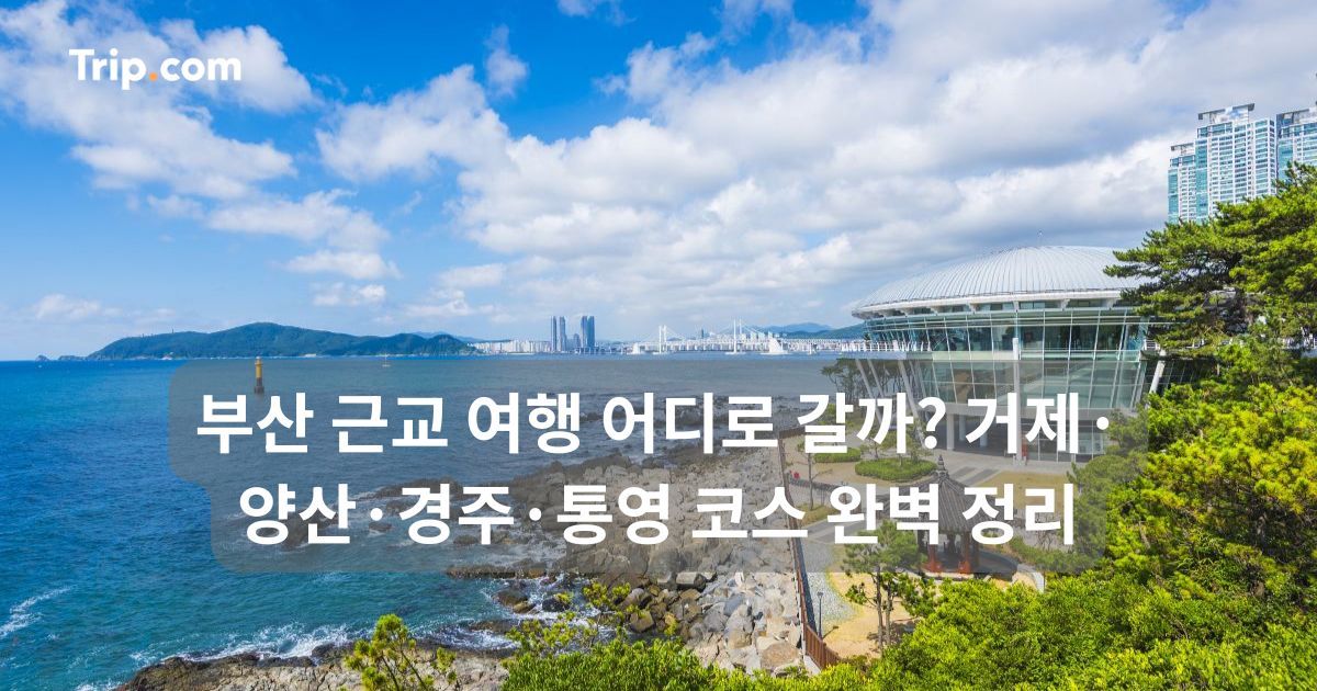 부산 근교 여행 어디로 갈까? 거제·양산·경주·통영 코스 완벽 정리