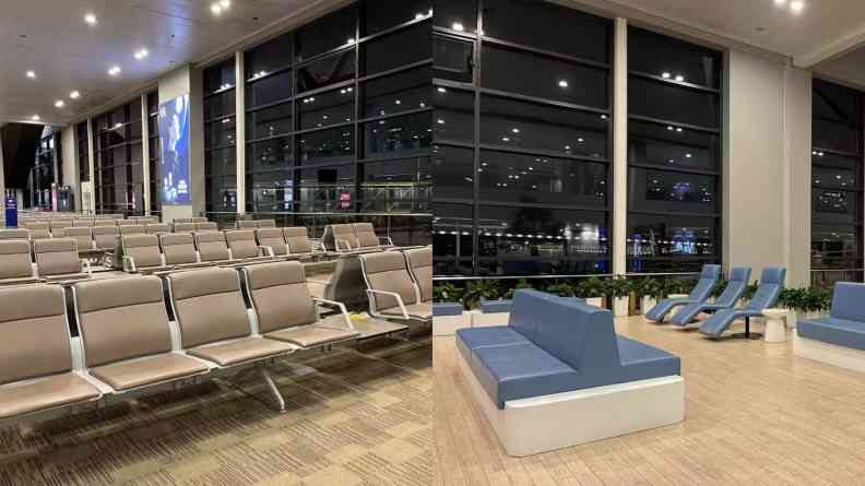 Zone de repos gratuite à l'aéroport de Shanghai Pudong