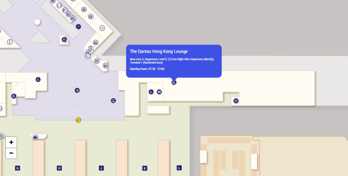 Karte der Qantas Lounges