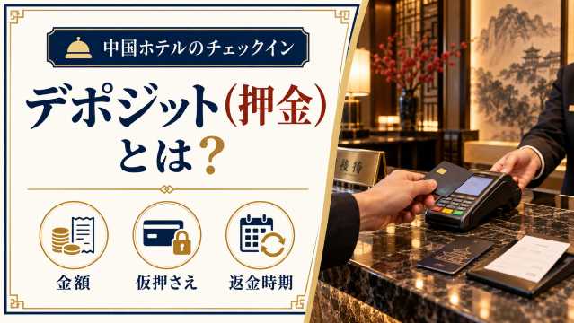 中国ホテルのデポジット（押金）とは？金額・仮押さえ・返金時期を解説 