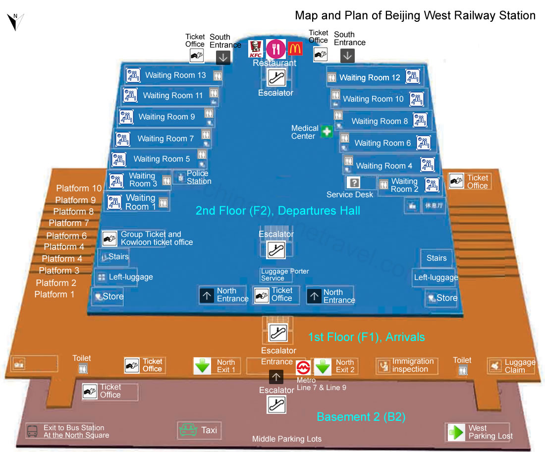 Beijing West Railway Station Map