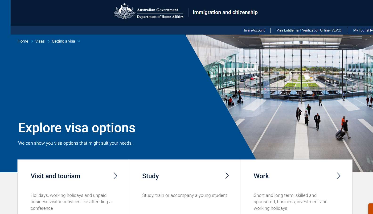 Official Visa Website for Australia