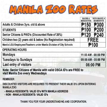 Manila Zoo Tickets