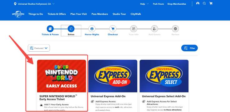 Super Nintendo World Early Access Ticket Official