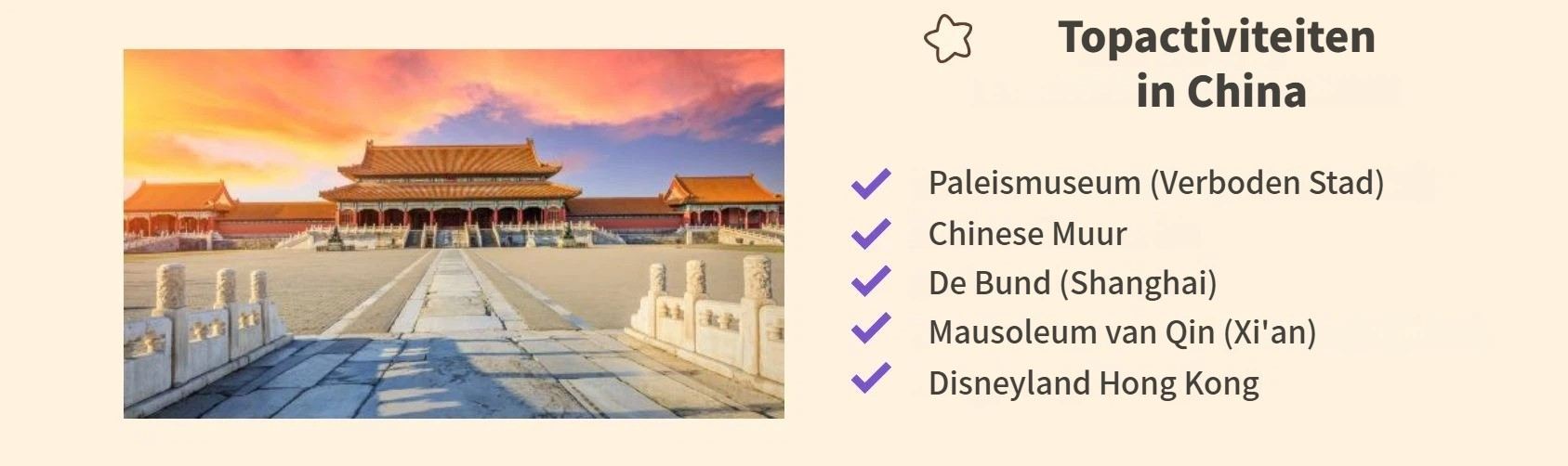Top 5 activiteiten & bezienswaardigheden in China