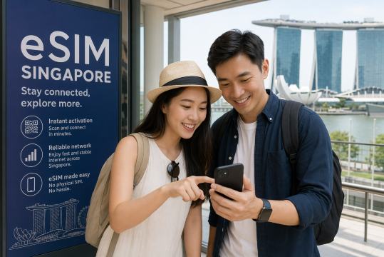 travellers using esim singapore