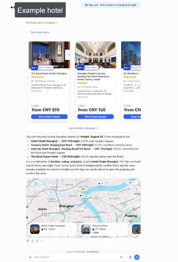 Using the Trip.com plugin in ChatGPT to search  hotels
