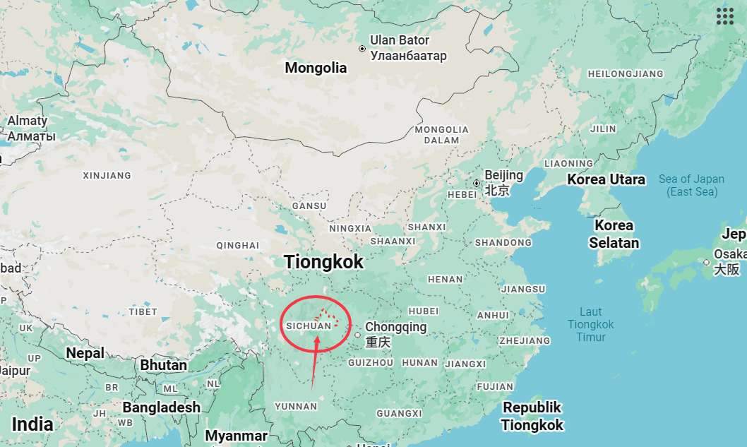 lokasi chengdu di china