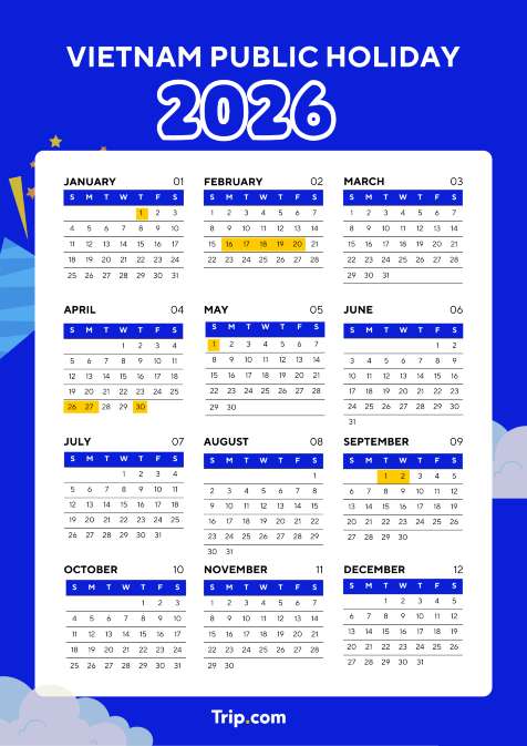 Vietnam Public Holiday 2026 Calendar