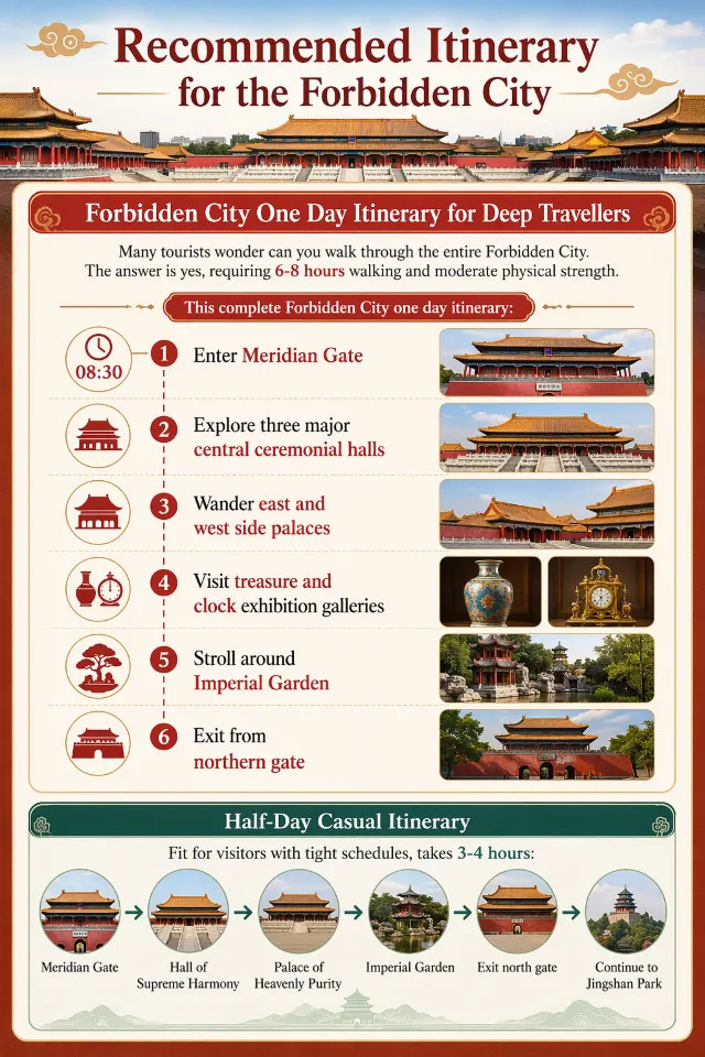 Recommended Forbidden City itinerary