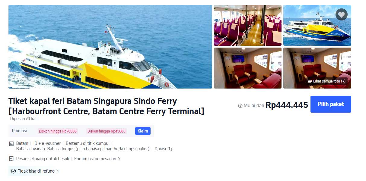 ferry ke singapura