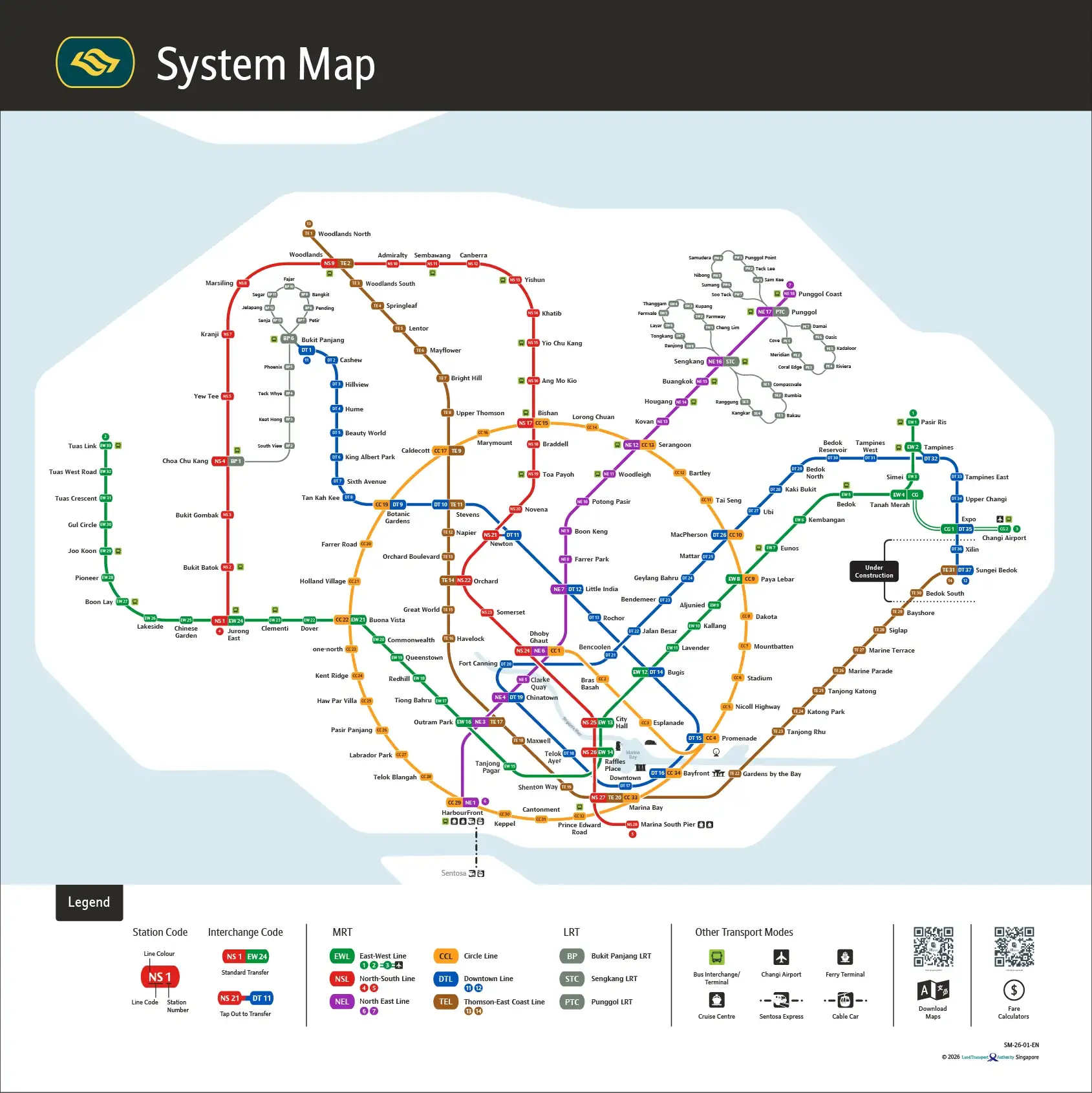 Singapore System Map
