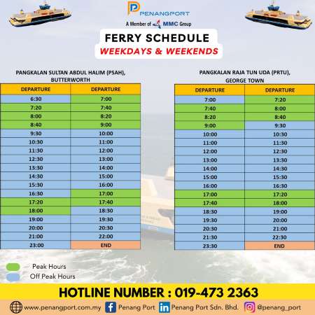 jadwal ferry penang