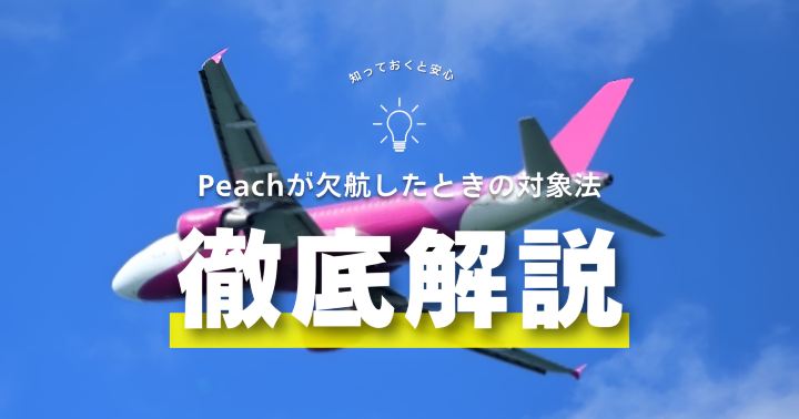 Peach欠航が発生したら？補償・払い戻し・対処法を徹底解説