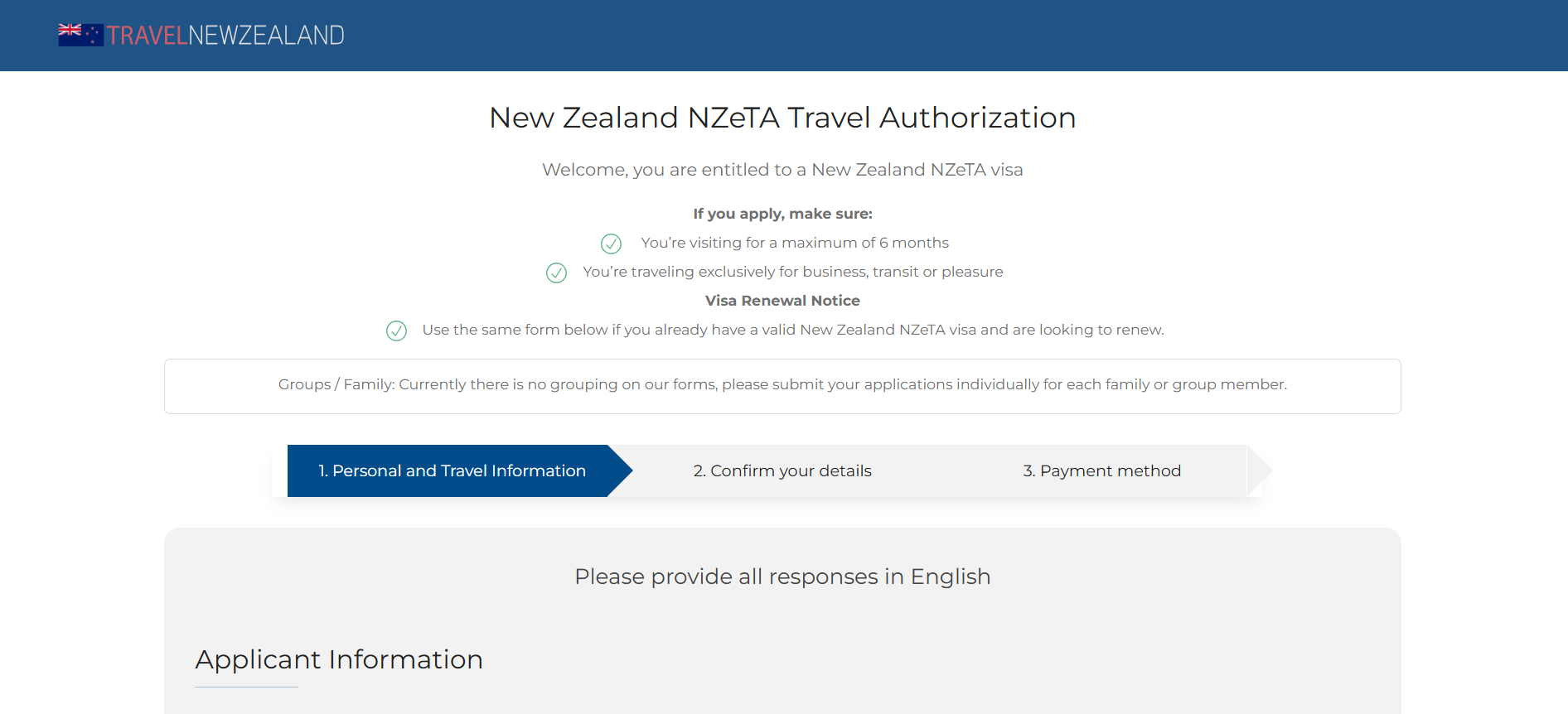 New Zealand ETA