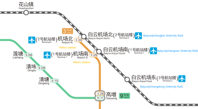 Guangzhou Airport | Intercity Rail Map