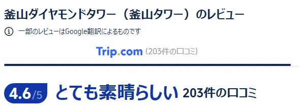宿泊者の口コミ