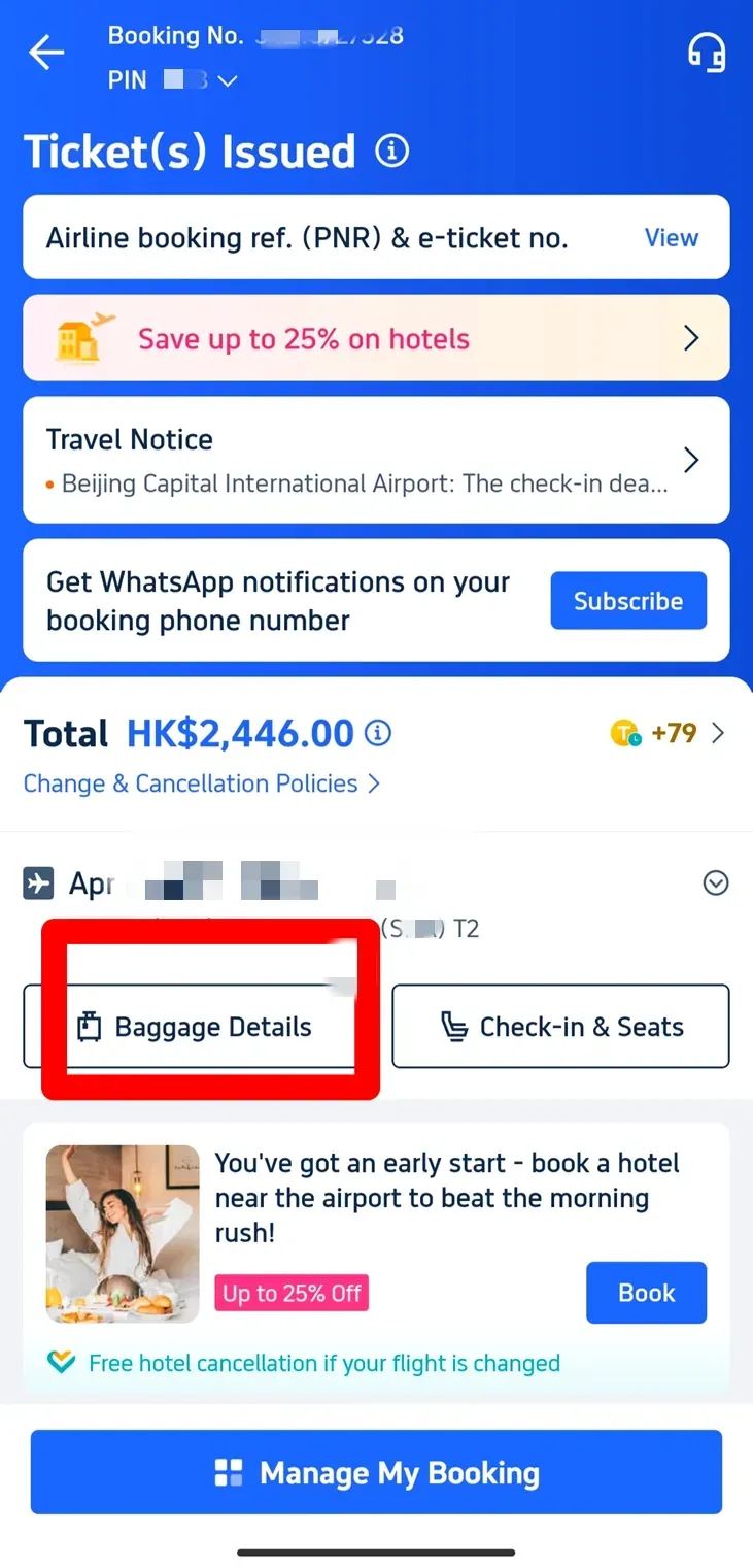 Hành lý ký gửi Trip.com