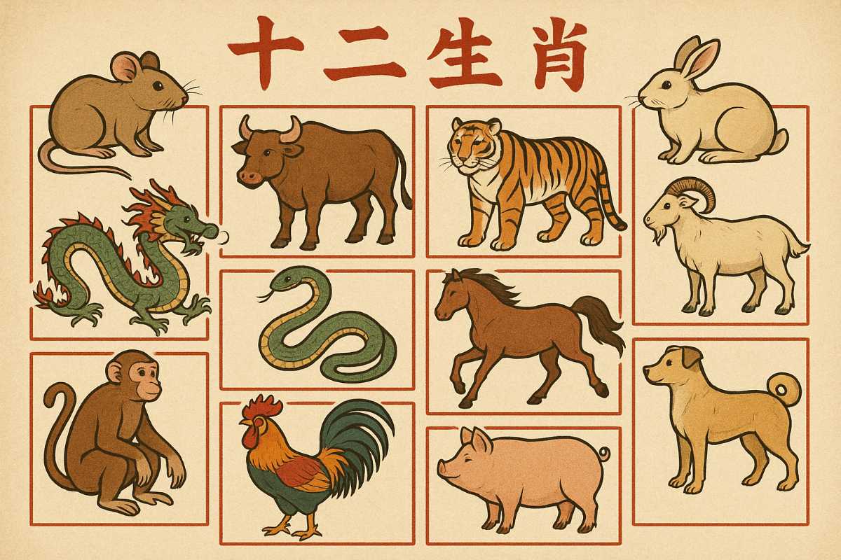 Chinese Zodiac 12 Animal Signs