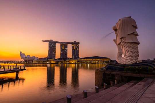 人のいないマーライオンを撮影