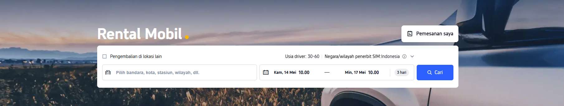 rentak mobil trip.com