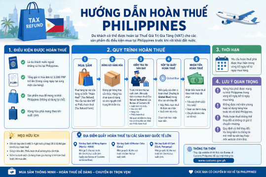 Hướng dẫn về Hoàn thuế Philippines