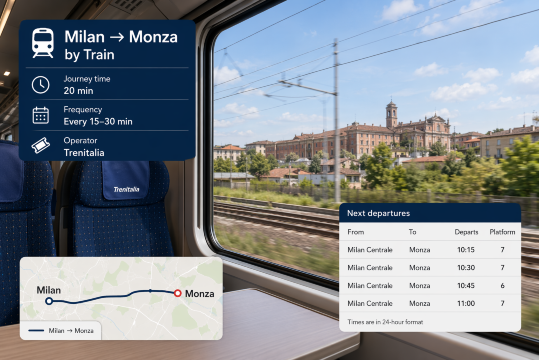 Milan to Monza by Train