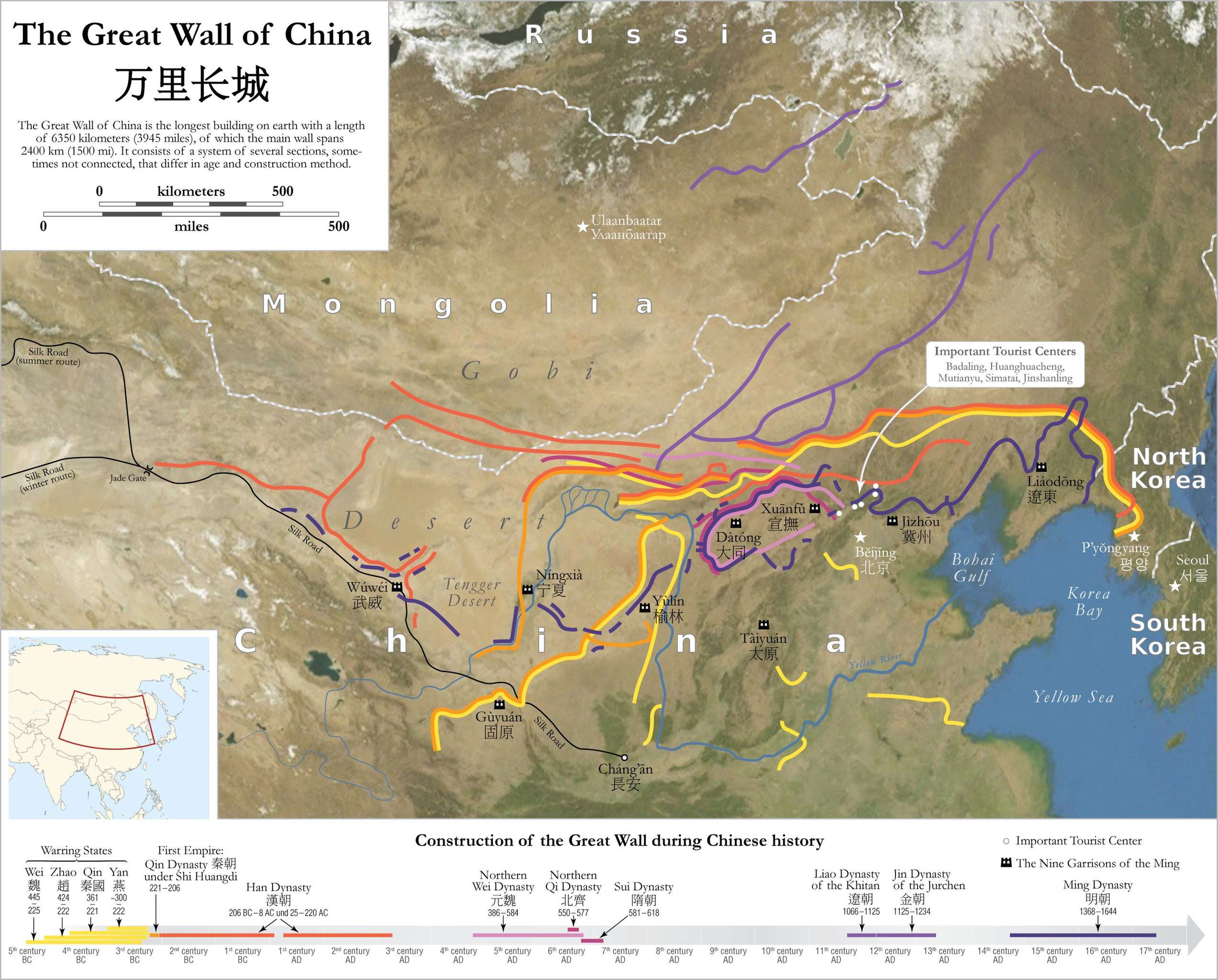 Great Wall of China Travel Guide - Location and Map