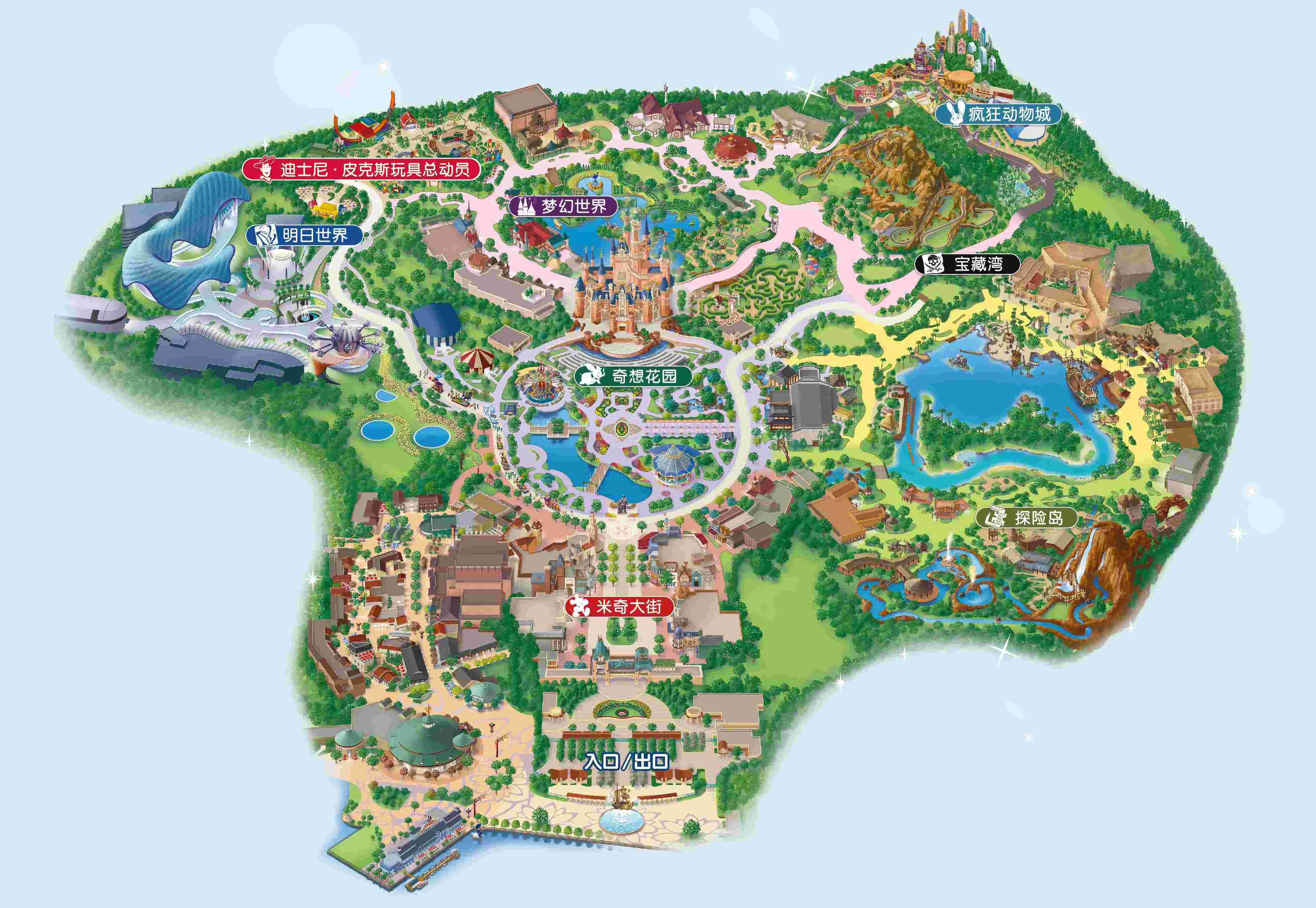 carte de Shanghai Disneyland