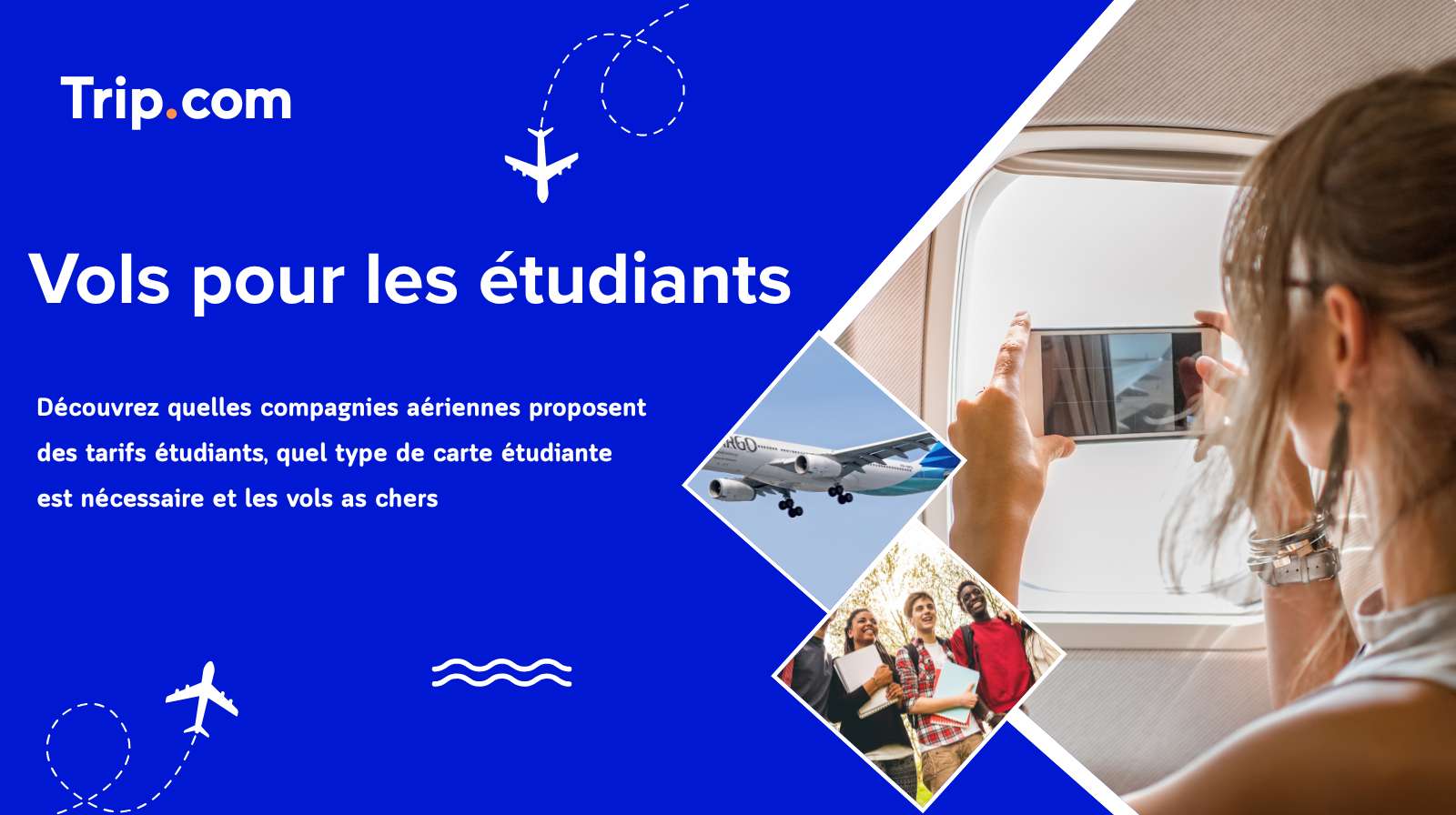 Réductions sur les vols pour étudiants