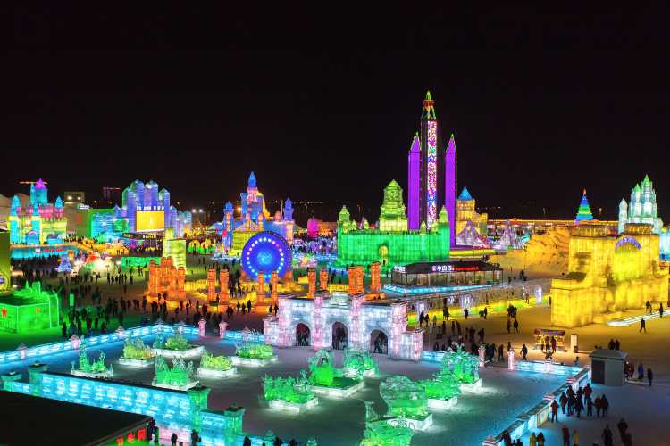Harbin Ice and Snow World in Cina